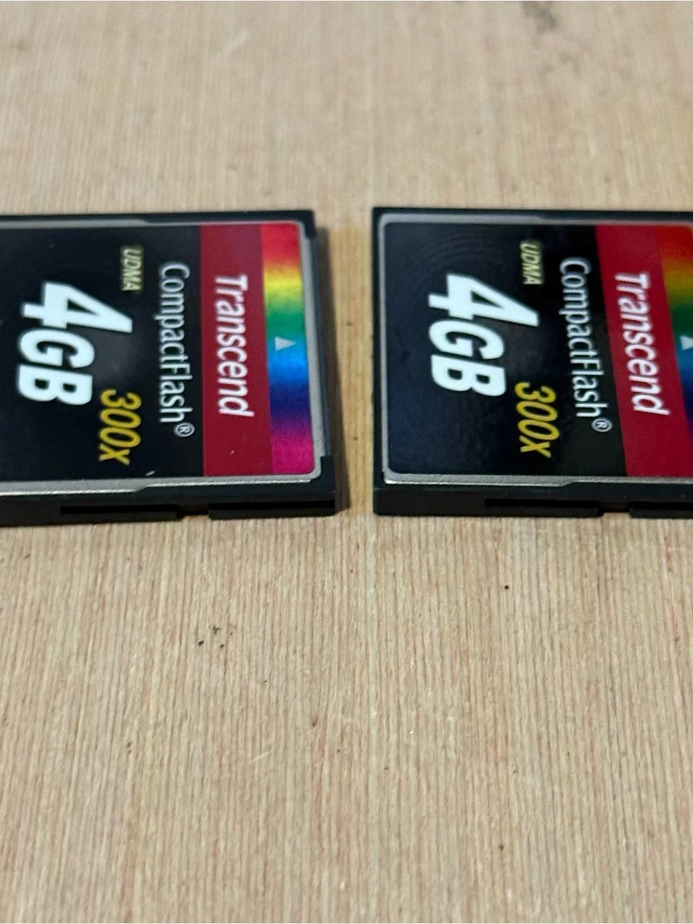 2-Transcend 4GB Compact Flash Memory Card UDMA 300x Preowned “UNTESTED”Read Blw!